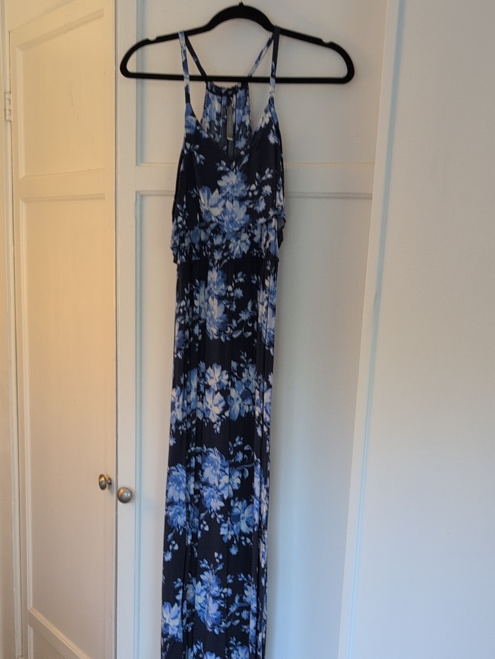 LC Lauren Conrad Blue Floral Maxi Dress